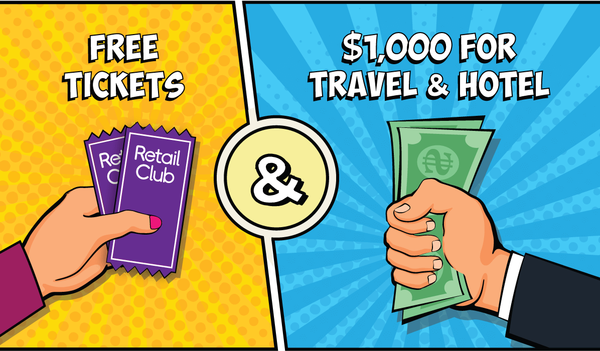 Tickets and $1,000 for travel & hotel